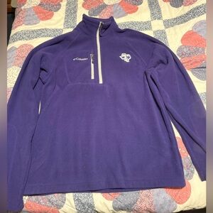 Columbia Men's Tarleton State University Purple Quarter-Zip Fleece Pullover